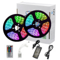 Amazon popular 10 meters IP65 12V low voltage 5050RGB light with 44 key infrared controller LED set